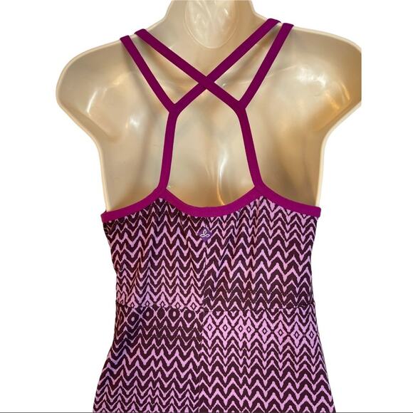 Prana Violet Sol Cora Strappy Halter Racerback Dress Purple Sundress Small - Picture 6 of 8